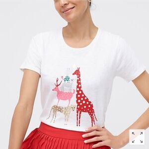 J.Crew Animal Tree Graphic Tee-Shirt Sz XXS
